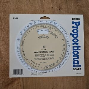 Vintage PS 79 Proportional Scale dial slide by C-THRU Ruler Company